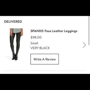 Spanx Faux Leather Leggings
